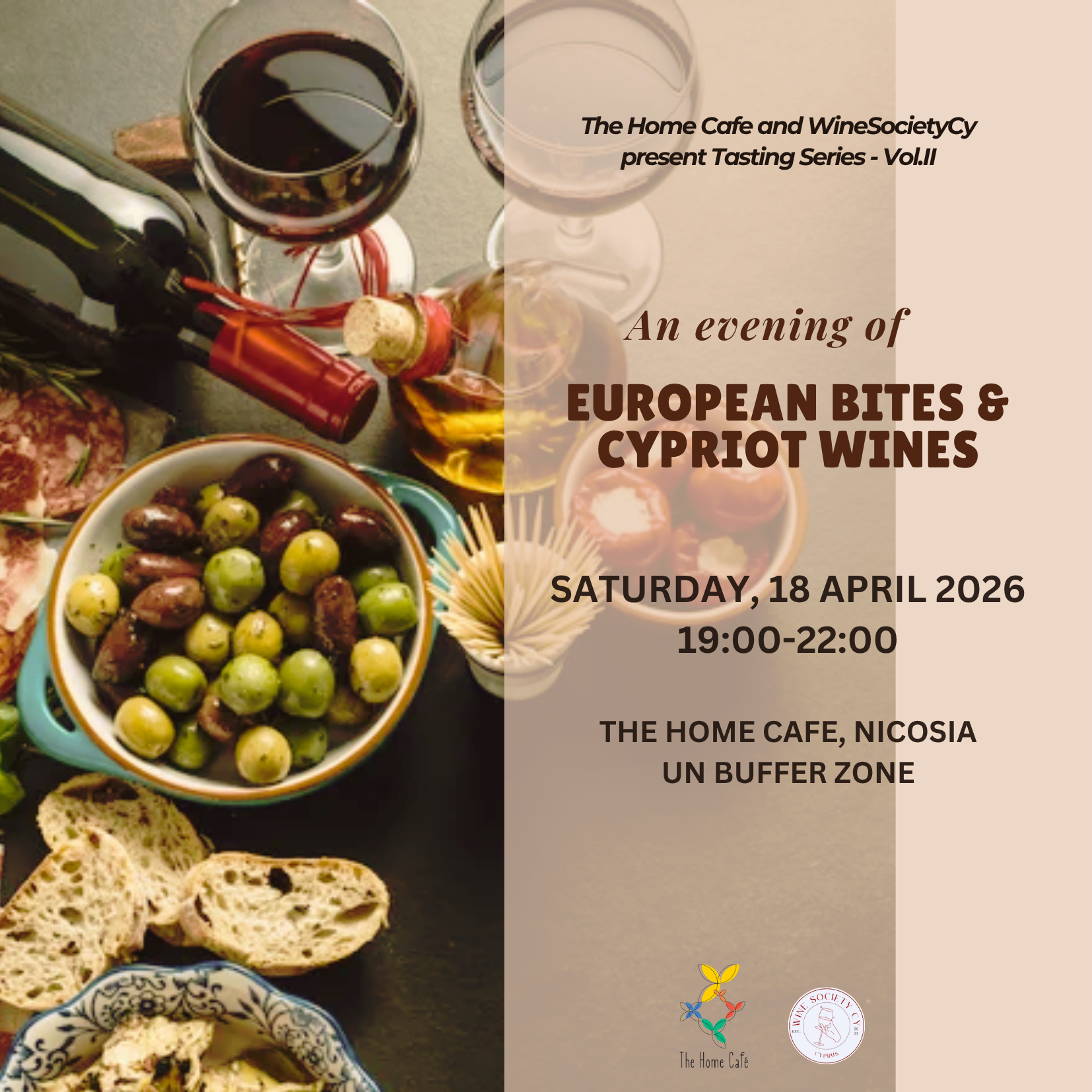 Tasting Series Vol.2- European Bites and Cypriot Wines!
