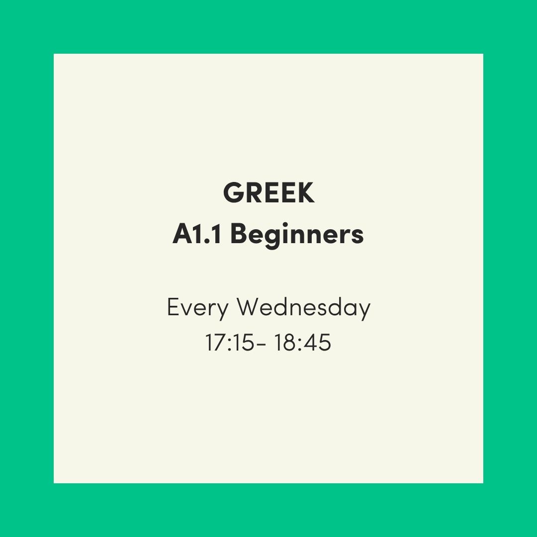 GREEK A1.1 – Beginner Level 2026-2027